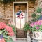 18 Inch Patriotic Red White Blue Large Star Shape Flower Wreath for Front Door, Forth of July American Flag Color Soft Touch Floral Wreath for Indoor and Outdoor, Independence Day Wreath